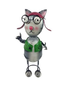 Metall Deko-Figur Katze 42cm